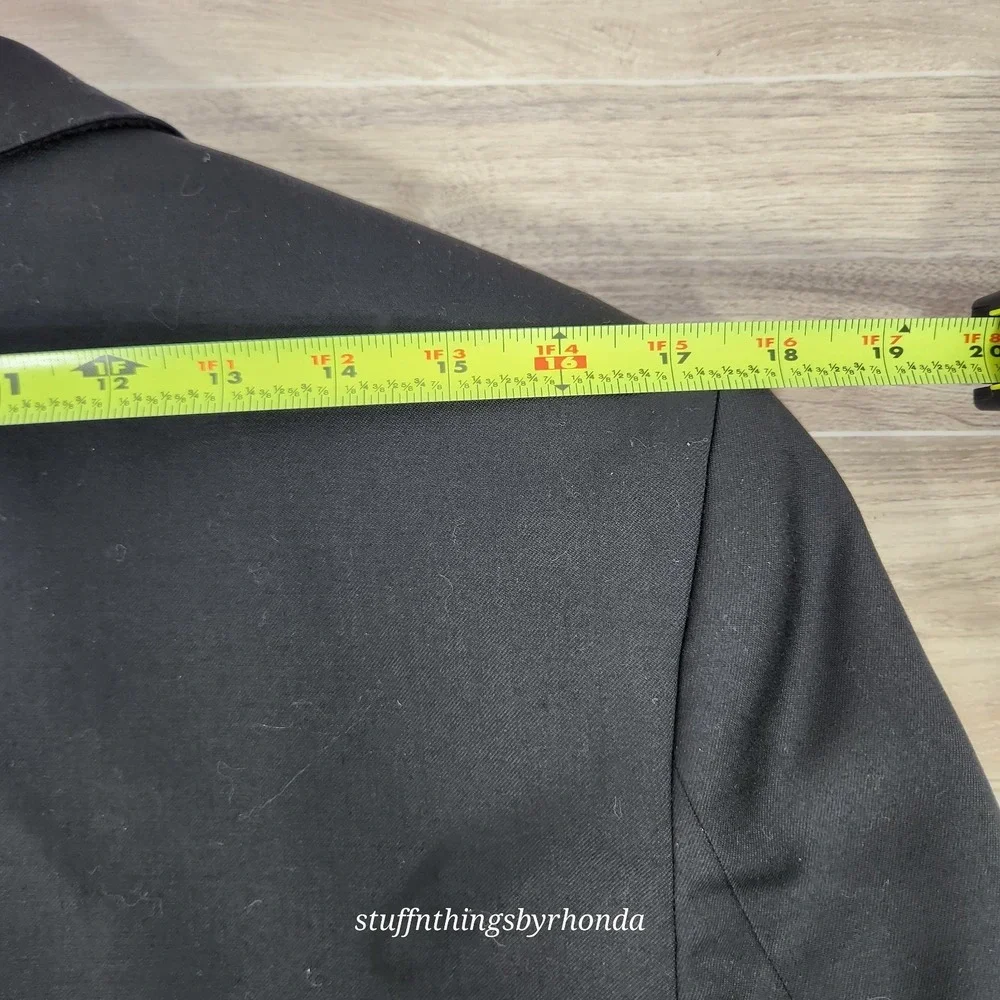 EXPRESS Black 2-Button Double Vented Wool Poly Blend 38R Blazer‎ Jacket